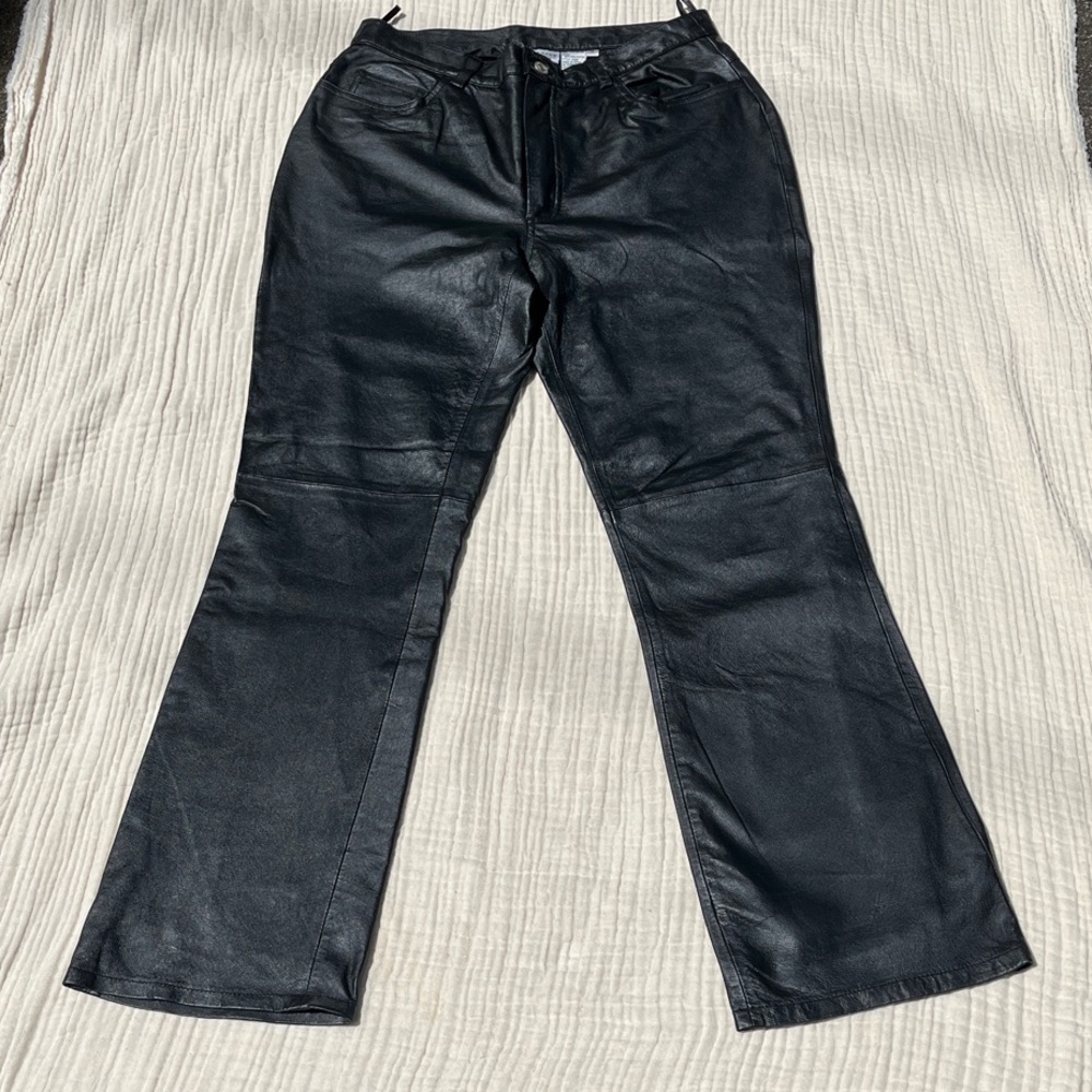 Leather Pants sz 12 Newport News 'Easy Style'